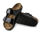 Birkenstock Arizona Narrow Slide Sandal (Women) - Black Patent Birko-Flor Sandal - Slide - The Heel Shoe Fitters