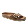 Birkenstock Madrid Big Buckle Narrow Slide Sandal (Women) - Cognac Leather Sandal - Slide - The Heel Shoe Fitters
