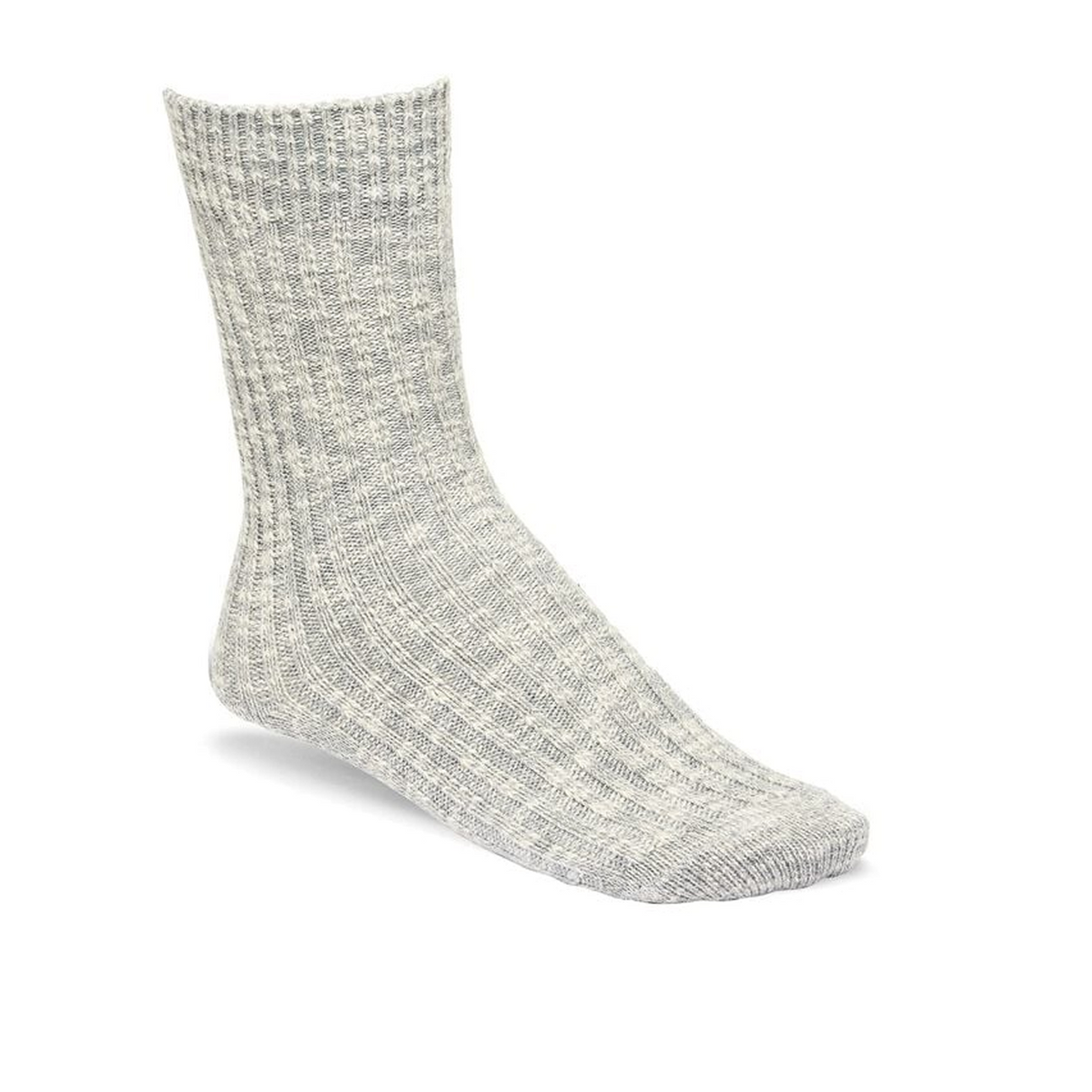 Birkenstock Cotton Slub Crew Sock (Women) - Gray/White Accessories - Socks - Lifestyle - The Heel Shoe Fitters