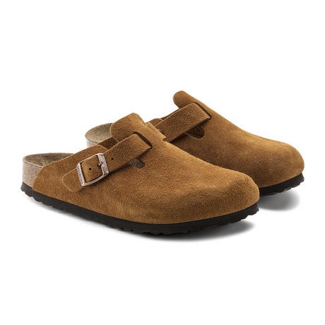 Birkenstock Boston Soft Footbed Clog (Men) - Mink Suede Dress-Casual - Clogs & Mules - The Heel Shoe Fitters