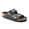 Birkenstock Arizona Big Buckle Narrow Slide Sandal (Women) - Black Oiled Leather Sandals - Slide - The Heel Shoe Fitters