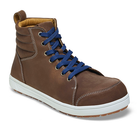 Birkenstock QS700 Steel Toe (Men) - Brown Nubuck Leather Boots - Work - The Heel Shoe Fitters