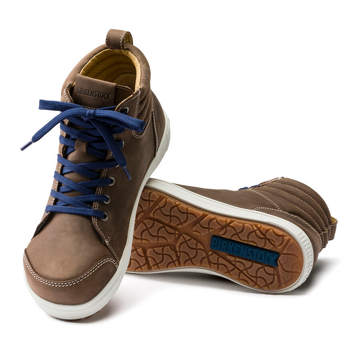 Birkenstock QS700 High Top Steel Toe Safety Shoe (Men) - Brown Nubuck Boots - Work - The Heel Shoe Fitters