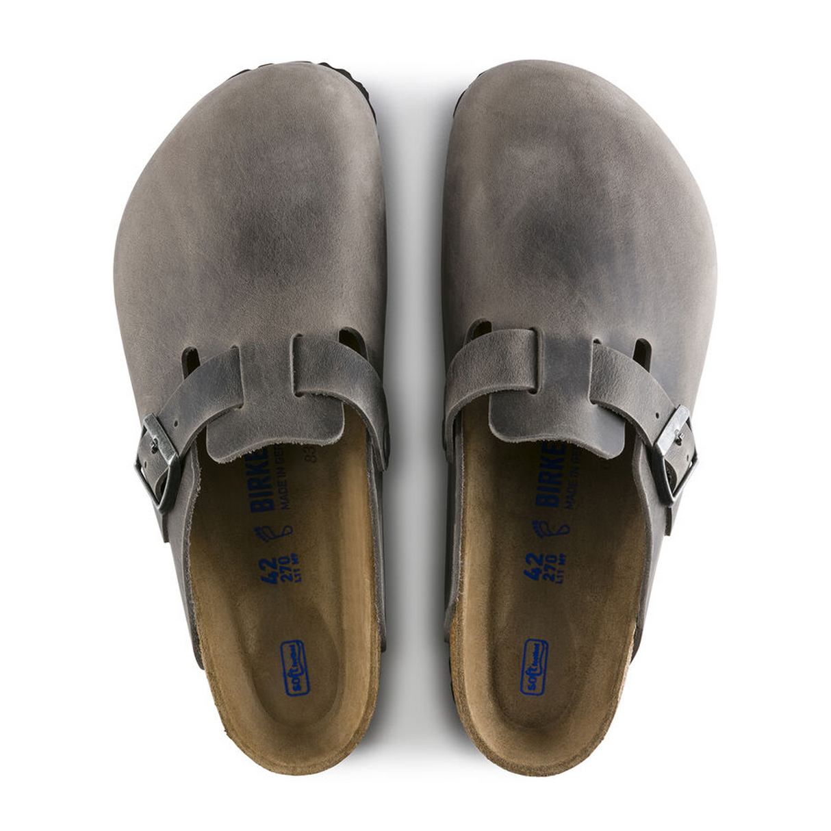 Birkenstock Boston Soft Footbed Clog (Unisex) - Iron Oiled Leather Dress-Casual - Clogs & Mules - The Heel Shoe Fitters