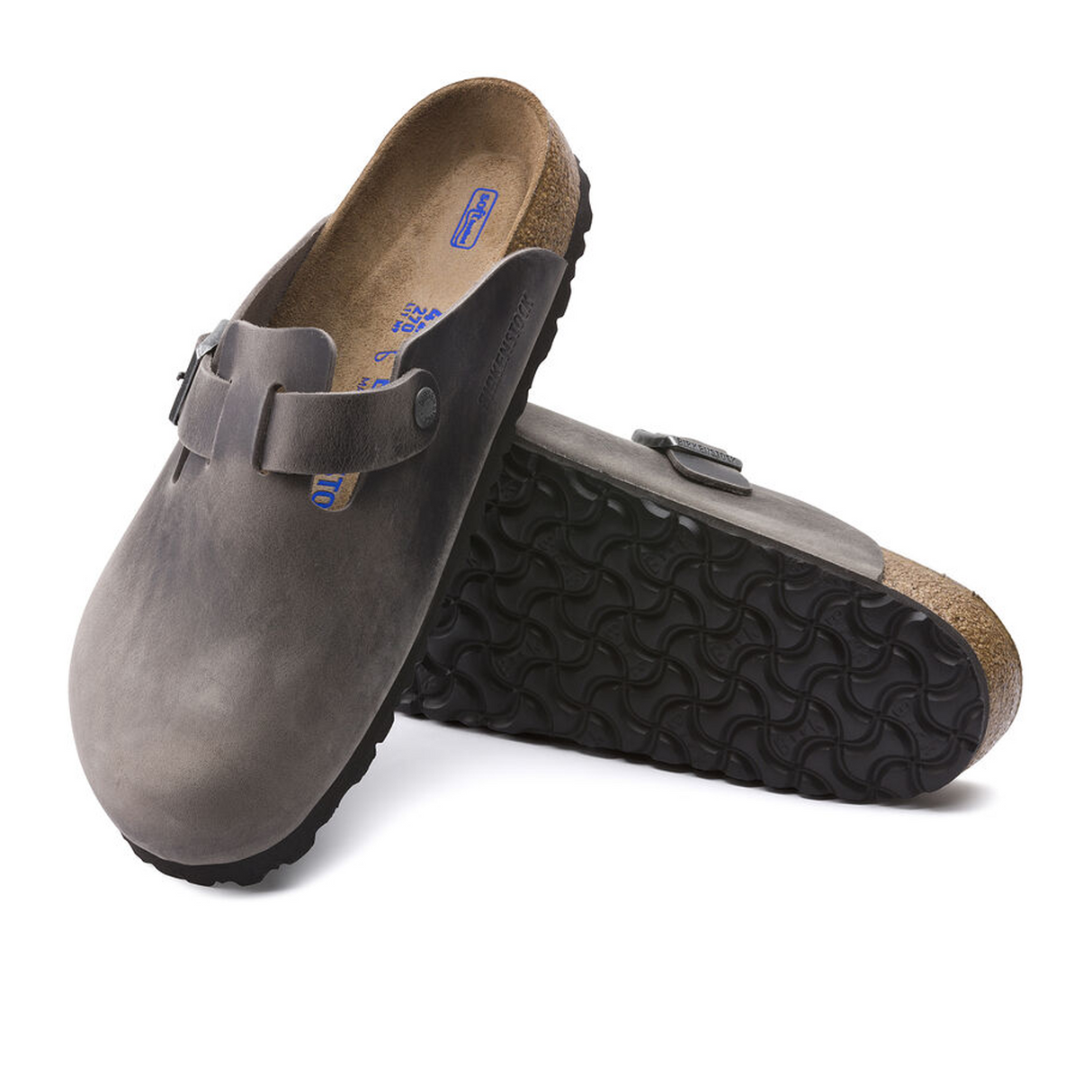 Birkenstock Boston Soft Footbed Clog (Unisex) - Iron Oiled Leather Dress-Casual - Clogs & Mules - The Heel Shoe Fitters