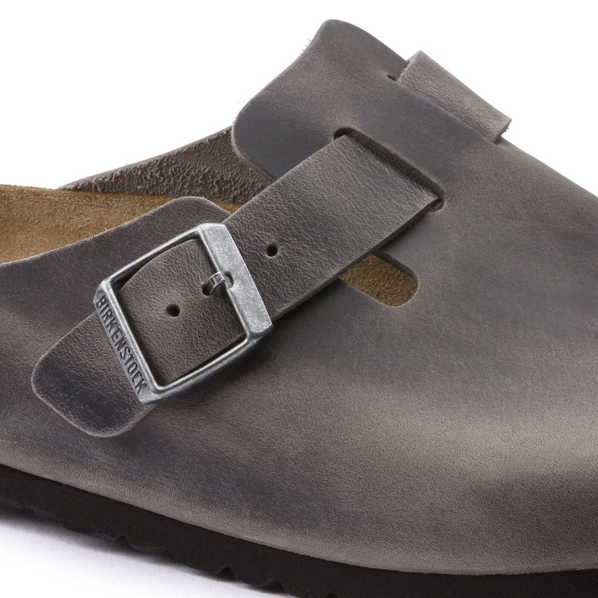 Birkenstock Boston Soft Footbed Narrow Clog (Women) - Iron Oiled Leather