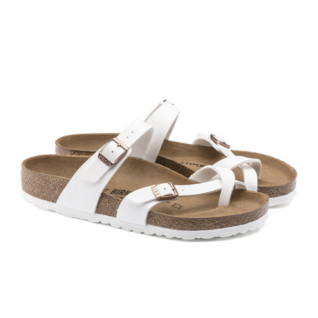 Birkenstock Mayari Sandal (Women) - White Birko-Flor Sandals - Thong - The Heel Shoe Fitters