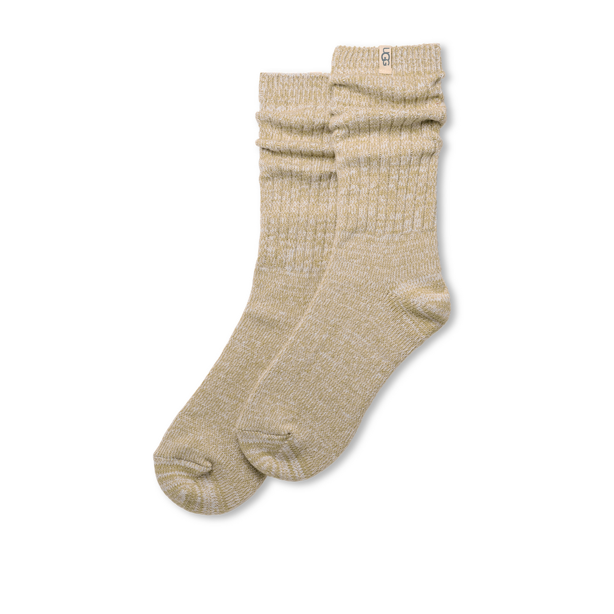 UGG® Rib Knit Slouchy Crew Sock (Women) - Muted Brass Accessories - Socks - Lifestyle - The Heel Shoe Fitters