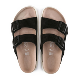 Birkenstock Arizona Chunky Slide Sandal (Women) - Black Suede Sandals - Slide - The Heel Shoe Fitters