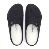 Birkenstock Zermatt Slipper (Unisex) - Anthracite Wool/Natural Shearling Dress-Casual - Slippers - The Heel Shoe Fitters