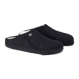 Birkenstock Zermatt Slipper (Unisex) - Anthracite Wool/Natural Shearling Dress-Casual - Slipper - The Heel Shoe Fitters