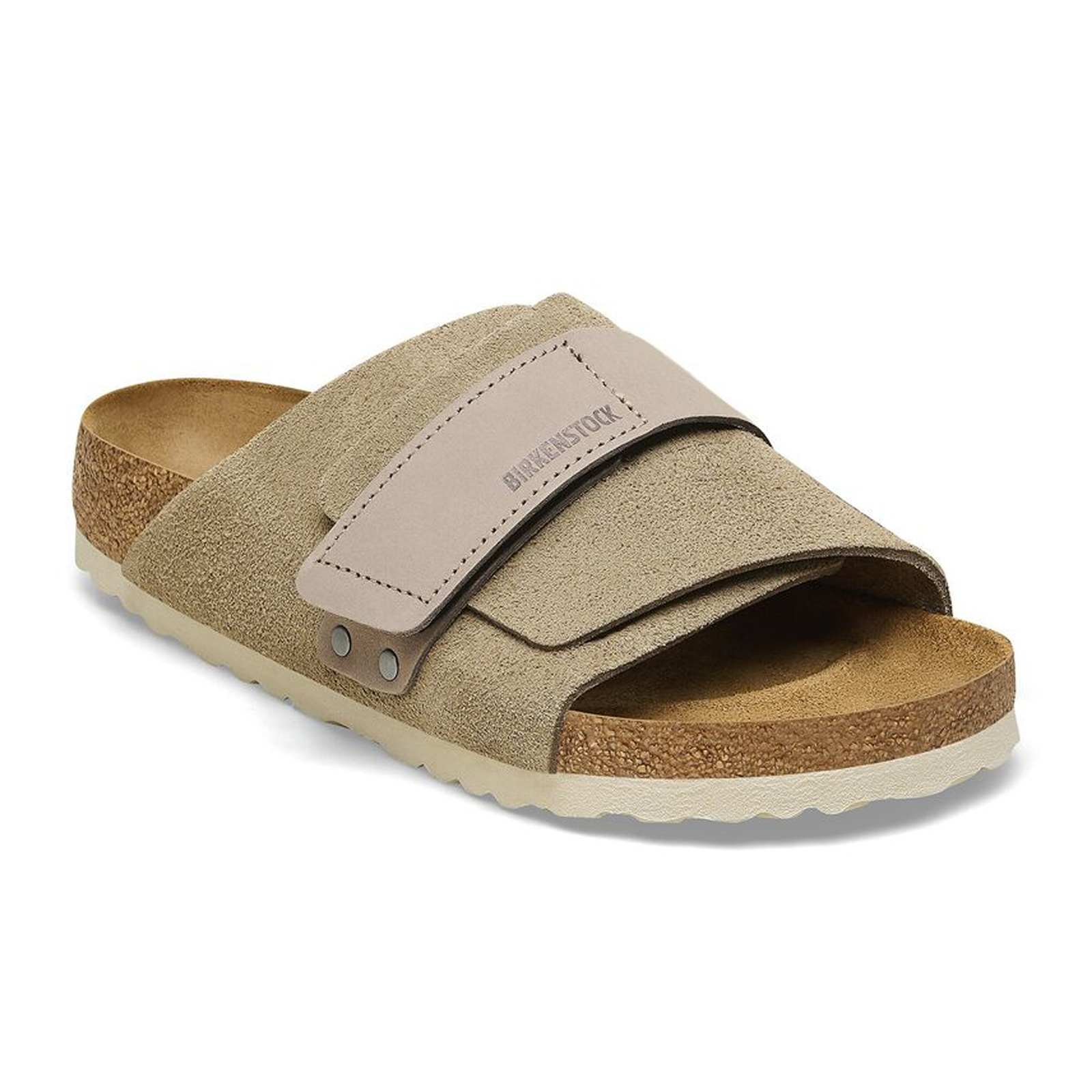 BIRKENSTOCK KYOTO サンダル 38/24.5 ベージュ 新品 Birkenstock Kyoto Slide Sandal (Men) - Taupe Suede/Taupe Nubuck