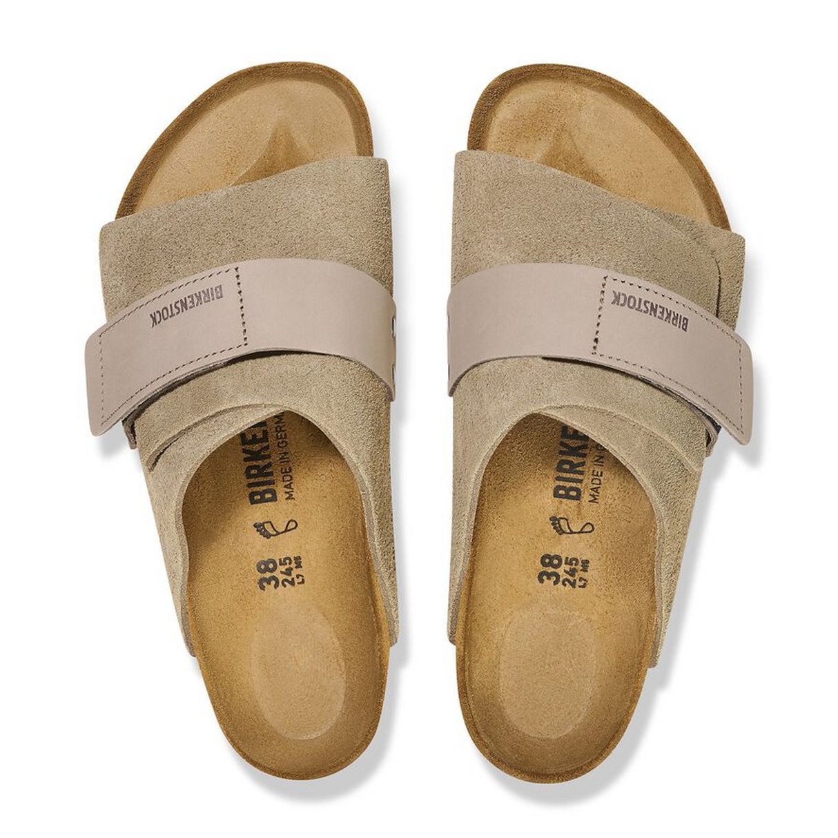 Birkenstock Kyoto Slide Sandal (Men) - Taupe Suede Sandals - Slide - The Heel Shoe Fitters