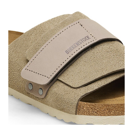 Birkenstock Kyoto Slide Sandal (Men) - Taupe Suede Sandals - Slide - The Heel Shoe Fitters