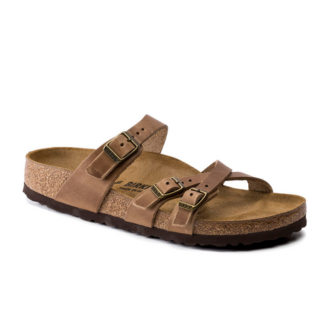 Birkenstock Franca Slide Sandal (Women) - Tobacco Oiled Leather Sandals - Slide - The Heel Shoe Fitters