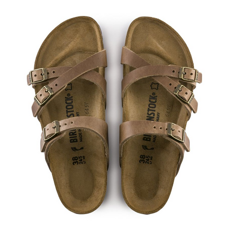 Birkenstock Franca Narrow Slide Sandal (Women) - Tobacco Oiled Leather Sandals - Slide - The Heel Shoe Fitters