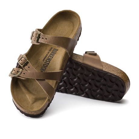 Birkenstock Franca Narrow Slide Sandal (Women) - Tobacco Oiled Leather Sandals - Slide - The Heel Shoe Fitters