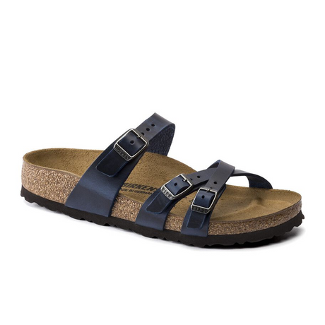 Birkenstock Franca Slide Sandal (Women) - Blue Oiled Leather Sandals - Slide - The Heel Shoe Fitters