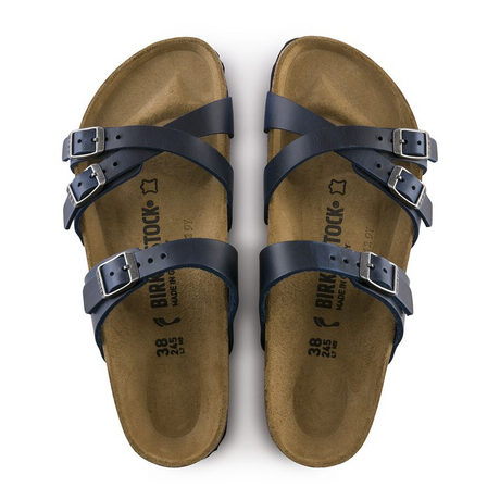 Birkenstock Franca Slide Sandal (Women) - Blue Oiled Leather Sandals - Slide - The Heel Shoe Fitters