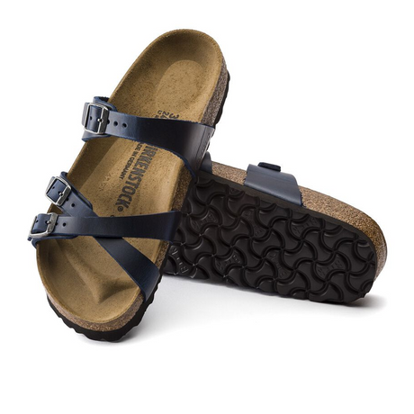 Birkenstock Franca Slide Sandal (Women) - Blue Oiled Leather Sandals - Slide - The Heel Shoe Fitters