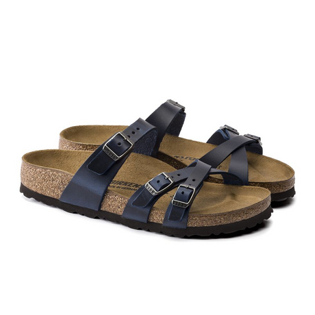 Birkenstock Franca Slide Sandal (Women) - Blue Oiled Leather Sandals - Slide - The Heel Shoe Fitters