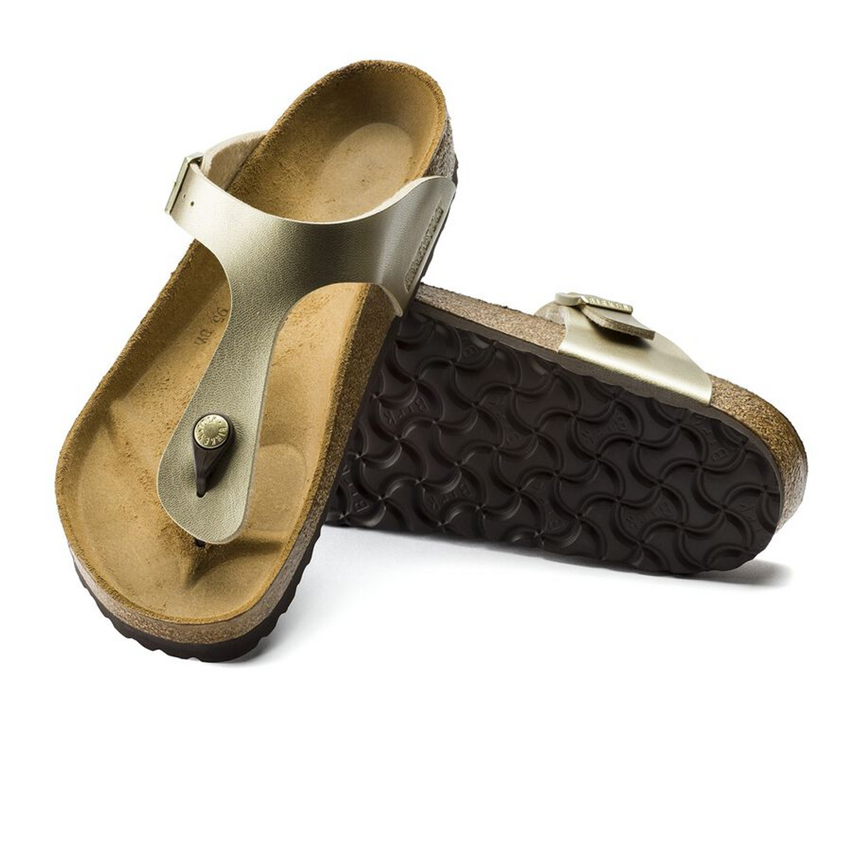 Birkenstock Gizeh Sandal (Women) - Gold Birko-Flor Sandals - Thong - The Heel Shoe Fitters