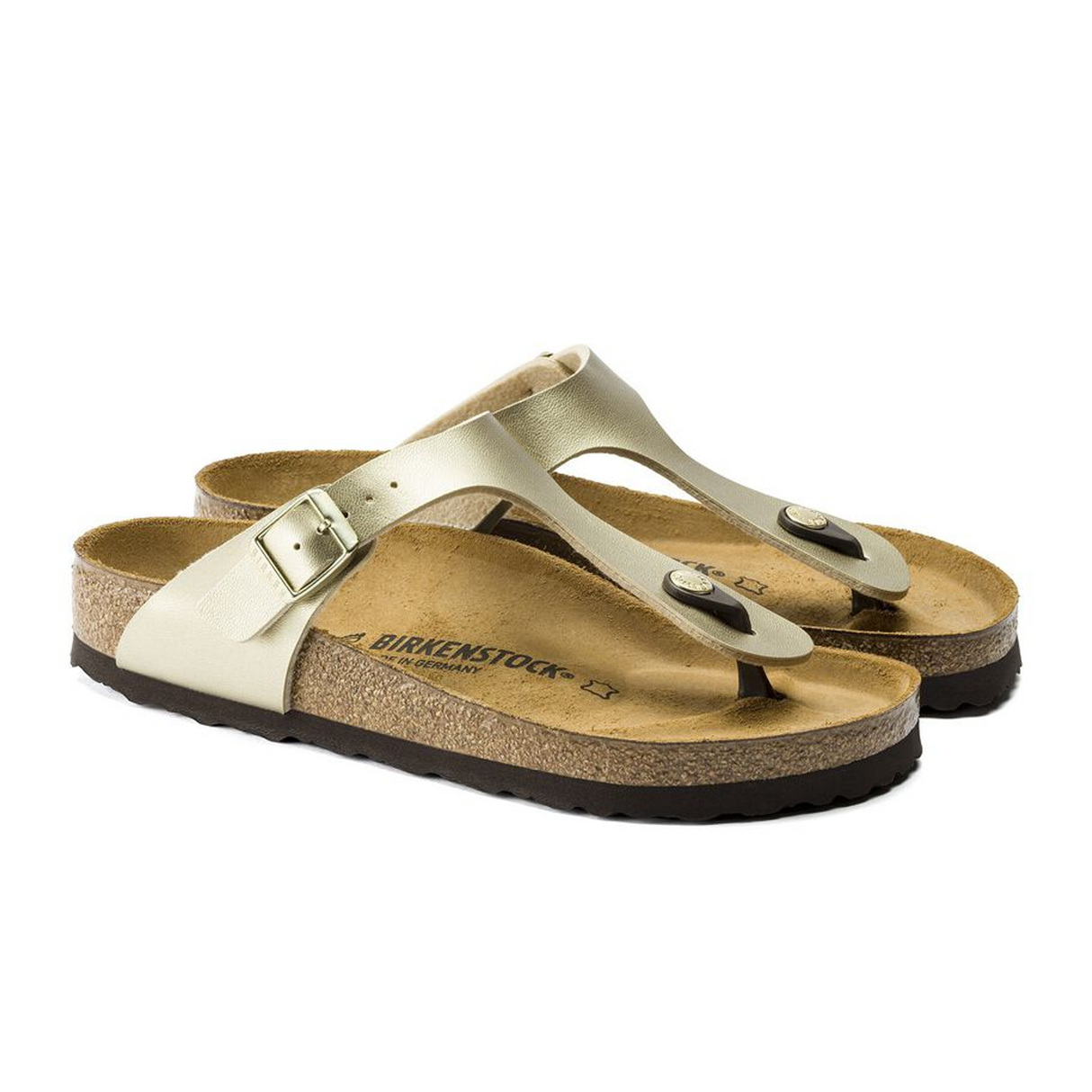 Birkenstock Gizeh Sandal (Women) - Gold Birko-Flor Sandals - Thong - The Heel Shoe Fitters