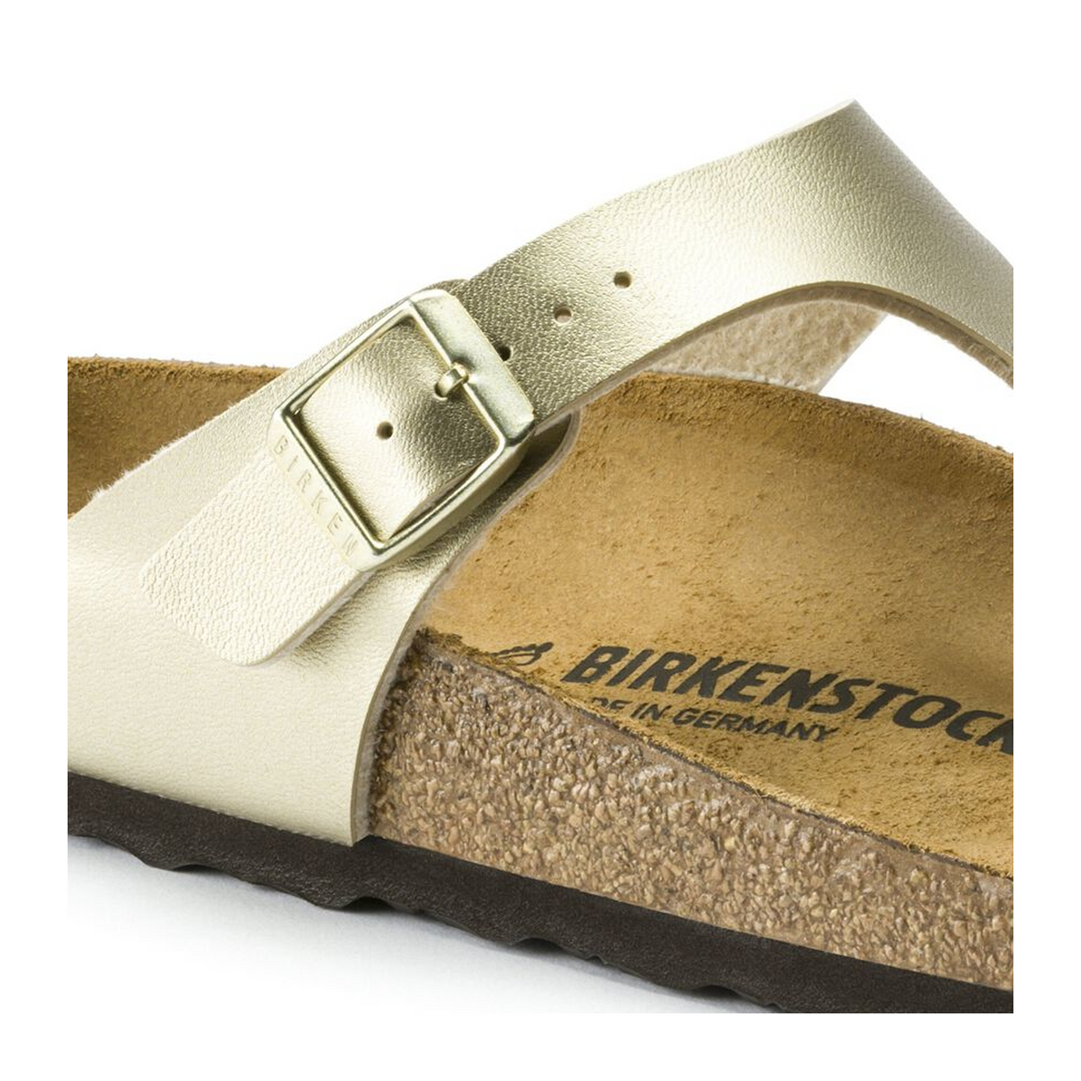 Birkenstock Gizeh Sandal (Women) - Gold Birko-Flor Sandals - Thong - The Heel Shoe Fitters