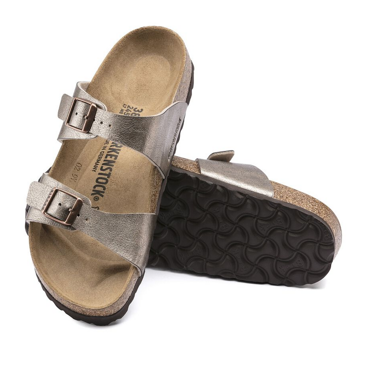 Birkenstock Sydney Slide Sandal (Women) - Graceful Taupe Birko-Flor Sandals - Slide - The Heel Shoe Fitters