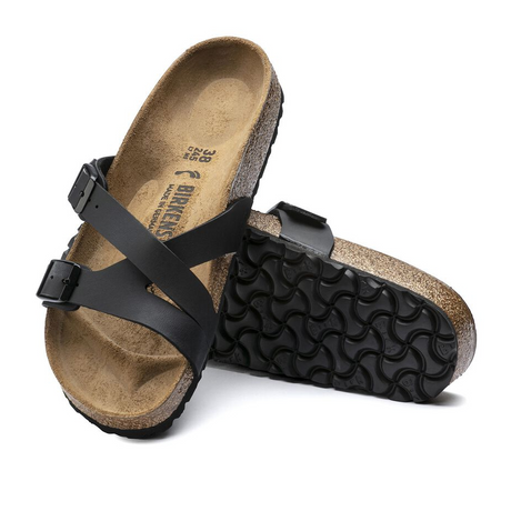 Birkenstock Yao Slide Sandal (Women) - Black Birko-Flor Sandals - Slide - The Heel Shoe Fitters