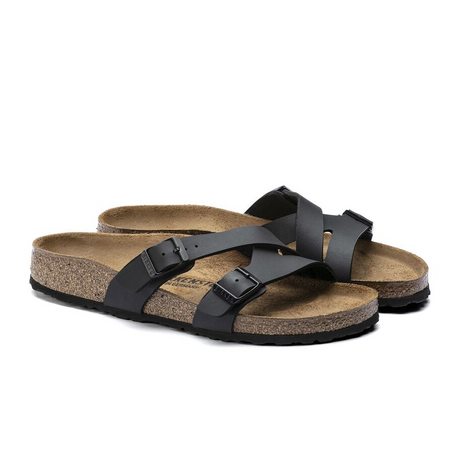 Birkenstock Yao Slide Sandal (Women) - Black Birko-Flor Sandals - Slide - The Heel Shoe Fitters