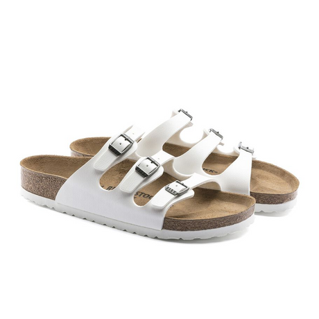 Birkenstock Florida Slide Sandal (Women) - White Birko-Flor Sandals - Slide - The Heel Shoe Fitters