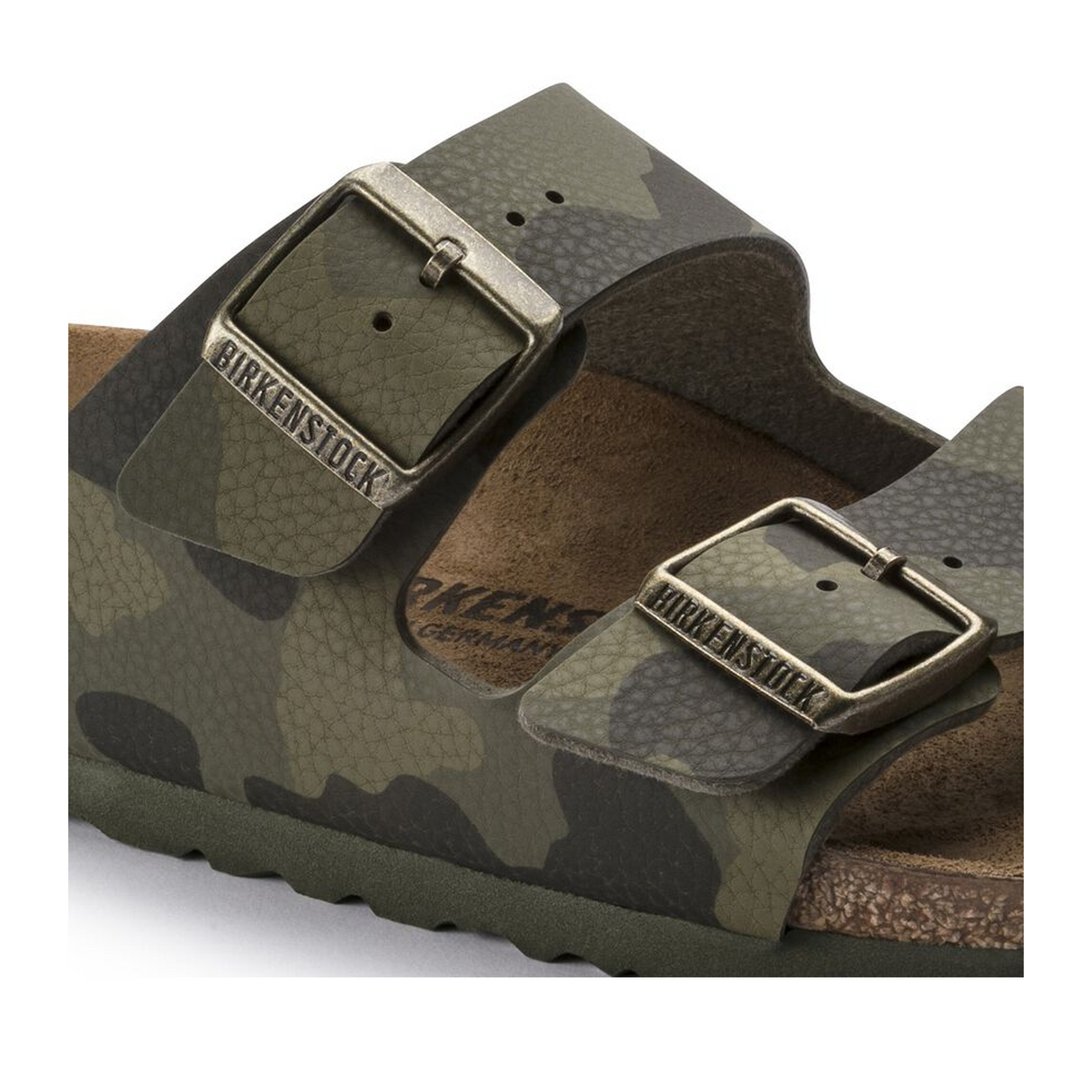 Birkenstock Arizona Slide Sandal (Women) - Desert Soil Camo Green Birko-Flor Sandals - Slide - The Heel Shoe Fitters