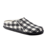 Birkenstock Zermatt Narrow Slipper (Women) - White Plaid Wool/Natural Shearling Dress-Casual - Slippers - The Heel Shoe Fitters