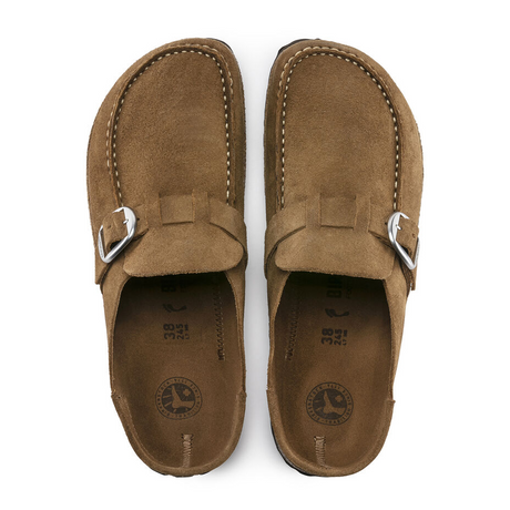 Birkenstock Buckley Clog (Women) - Tea Suede Dress-Casual - Clogs & Mules - The Heel Shoe Fitters