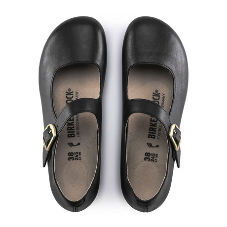 Birkenstock Tracy Mary Jane Narrow (Women) - Black Leather Dress-Casual - Flat - The Heel Shoe Fitters