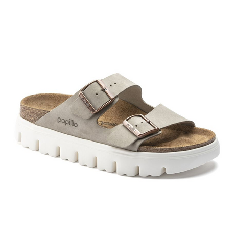 Birkenstock Arizona Chunky Slide Sandal (Women) - Taupe Suede Sandals - Slide - The Heel Shoe Fitters