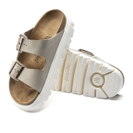 Birkenstock Arizona Chunky Slide Sandal (Women) - Taupe Suede Sandals - Slide - The Heel Shoe Fitters