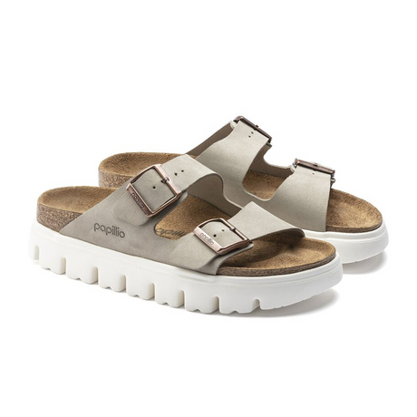 Birkenstock Arizona Chunky Slide Sandal (Women) - Taupe Suede Sandals - Slide - The Heel Shoe Fitters