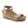 Birkenstock Soley Ring-Buckle Narrow Wedge Sandal (Women) - Sandcastle Leather Sandal - Heel/Wedge - The Heel Shoe Fitters