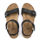 Birkenstock Soley Ring-Buckle Wedge Sandal (Women) - Black Leather Sandals - Heel/Wedge - The Heel Shoe Fitters