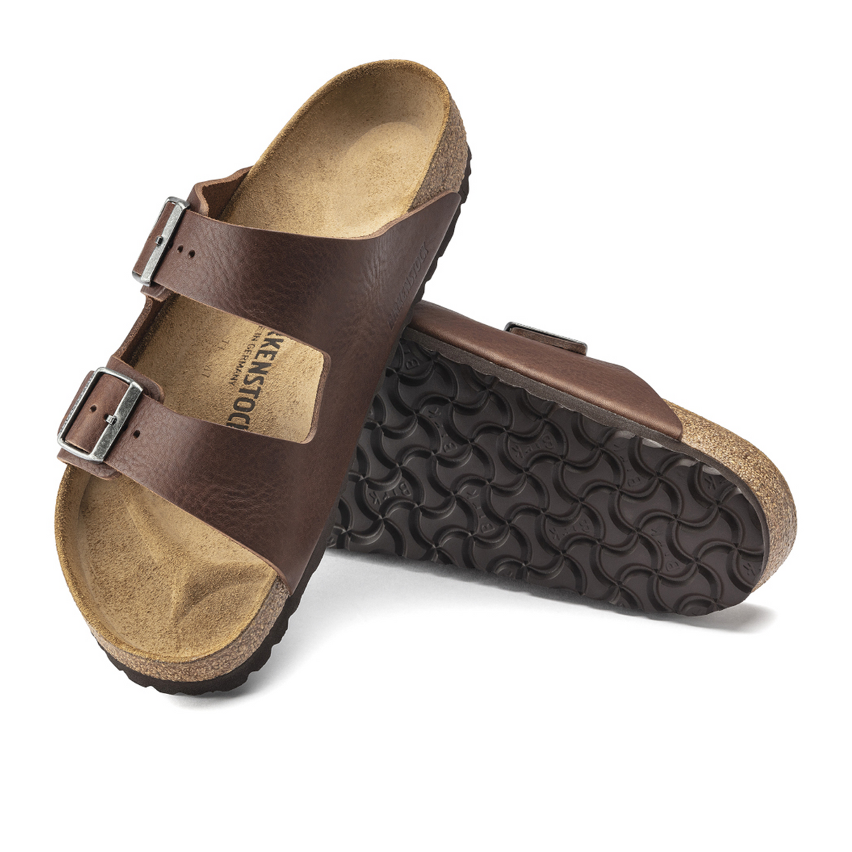 Birkenstock Arizona Slide Sandal (Men) - Vintage Wood Roast Leather Sandals - Slide - The Heel Shoe Fitters