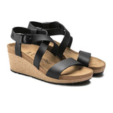 Birkenstock Sibyl Ring-Buckle Narrow Wedge Sandal (Women) - Black Sandal - Heel/Wedge - The Heel Shoe Fitters
