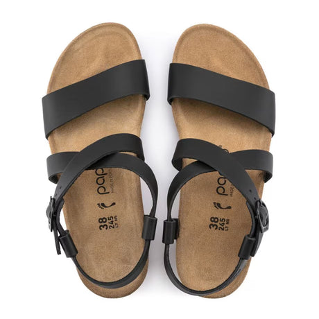 Birkenstock Sibyl Ring-Buckle Narrow Wedge Sandal (Women) - Black Sandal - Heel/Wedge - The Heel Shoe Fitters