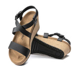 Birkenstock Sibyl Ring-Buckle Narrow Wedge Sandal (Women) - Black Sandal - Heel/Wedge - The Heel Shoe Fitters