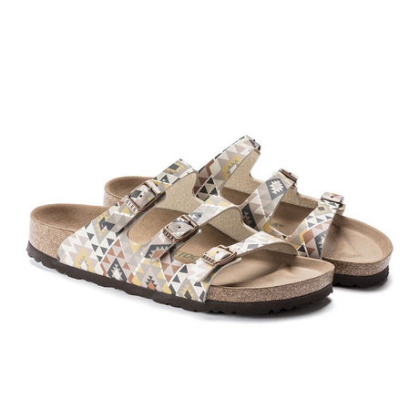 Birkenstock Florida Fresh Vegan Slide Sandal (Women) - Ethno Mocha Birko-Flor Sandals - Slide - The Heel Shoe Fitters