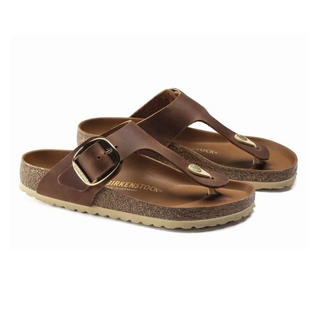 Birkenstock Gizeh Big Buckle Sandal (Women) - Cognac Leather Sandal - Thong - The Heel Shoe Fitters