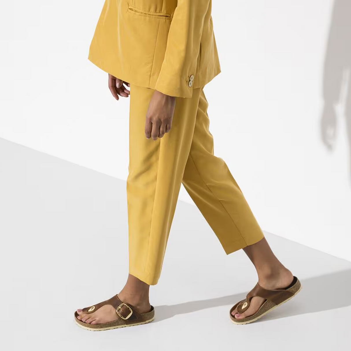 Birkenstock Gizeh Big Buckle Sandal (Women) - Cognac Leather Sandal - Thong - The Heel Shoe Fitters