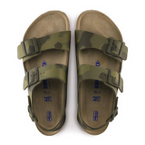 Birkenstock Milano Soft Footbed Backstrap Sandal (Men) - Desert Soil Camo Green Birko-Flor Sandals - Backstrap - The Heel Shoe Fitters