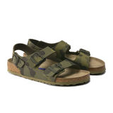 Birkenstock Milano Soft Footbed Backstrap Sandal (Men) - Desert Soil Camo Green Birko-Flor Sandals - Backstrap - The Heel Shoe Fitters